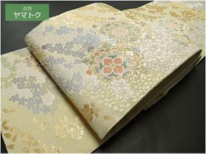 桜吹雪の唐織袋帯